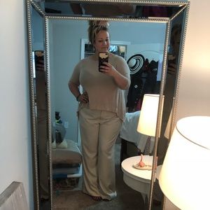 LaneBryant EUC fully lined cream dress slacks EUC